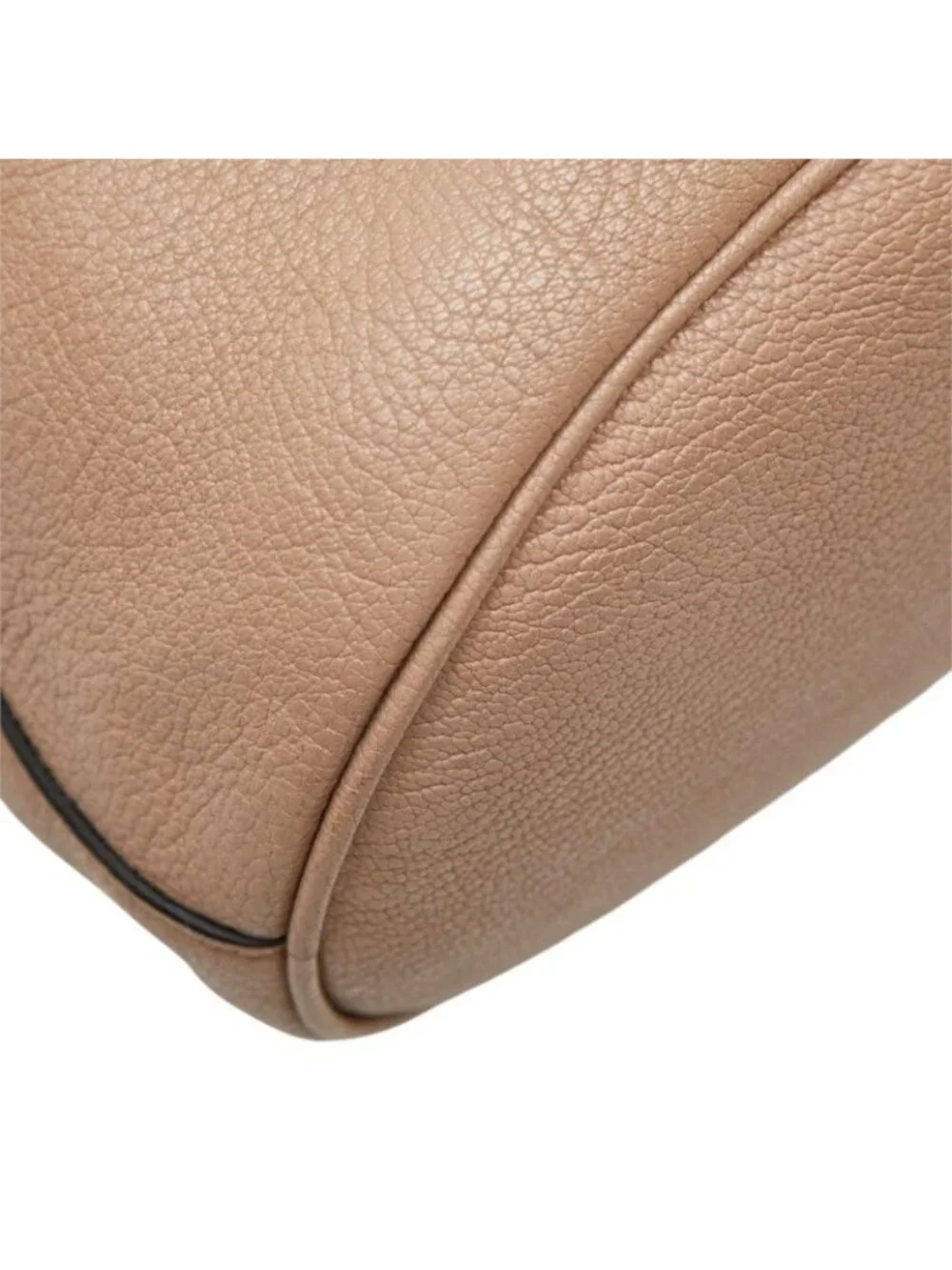 Miu Miu Handbag Drawstring Pink Beige Leather